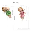 Artículos decorativos creativos para diseño de micropaísaje, nuevas y coloridas figuritas de hadas florales para esquinas de mesa, manualidades de resina