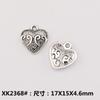 Acessórios de joias de liga DIY material artesanal pulseira colar pingente de coração de pêssego brincos pingente decorativo de amor