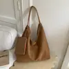 Bolsa de Ombro Feminina Transfronteiriça 2026 Nova Coleção Outono/Inverno Estilo Preguiçoso Grande Capacidade Retrô Sob o Braço Bolsa Tote para o Dia a Dia