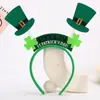 Diadema Festival Irlandés diadema trébol verde St. Hebilla para el pelo de festival de Patrick sombrero pequeño diadema al por mayor