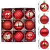 Bolas de Natal Pintadas de Novo Produto Transfronteiriço, Decorações de Janela, Presentes de Feriado, Bolas para Pendurar na Árvore de Natal, Bolas Eletrodepositadas Multicores, Conjunto em Caixa de Presente