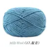 Ovillo de Hilo de Algodón Leche de 4 Hebras, Ovillo de Hilo Medio-Grueso para Crochet Hecho a Mano, Muñeca de Crochet DIY, Bolso, Hilo para Suéter de Bebé