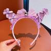 Diadema Infantil Kroomi Nueva Diadema para Niña con Lazo de Dibujos Animados Sello de Pelo de Perla Accesorios para el Cabello de Niña Pequeña