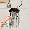 Faixa de Cabelo Nova para Halloween Transfronteiriça Festival dos Fantasmas Rosa Escuro Acessórios de Cabelo de Halloween Crânio Abóbora Fantasma Faixa de Cabeça Adorno de Cabeça