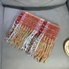 Cachecol Xadrez Vermelho de Natal para Mulheres no Outono e Inverno Estilo Coreano Imitação de Caxemira Luxo Acessível Alta Qualidade Cachecol Xale Quente