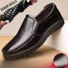 [piel muy suave] zapatos de hombre 2024 nuevos combinan con todo zapatos casuales de cuero para hombres de mediana edad y mayores zapatos cómodos tipo dad bean