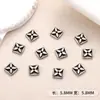 Accesorios Transfronterizos para Uñas, Estilo Punk Oscuro, Decoraciones Metálicas de Cruz Retro para Uñas, Accesorios Portátiles para Uñas DIY