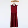 Nuevo Vestido de Verano Modal para Mujer 2025 Moda Delgado Falda Plisada Chaleco Transfronterizo Vestido de Playa de Longitud Media