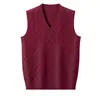 Suéter de otoño e invierno [Estilo Old Money] Chaleco para hombre, top cálido engrosado para papás, suéter de punto