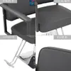 Sillas de Peluquería al por Mayor Directamente de Fábrica, Especiales para Salones de Belleza, Ajustables y Giratorias, Silla de Peluquería de Cuero PU Negro Transfronteriza