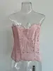 Corsé de palacio europeo y americano de encaje irregular de doble capa ajustado con varillas ropa con estampado ins moldeadora de cuerpo ropa AliExpress venta caliente