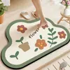 Alfombrilla Absorbente para Suelo de Baño, Suave Alfombrilla Antideslizante de Tierra de Diatomeas para Pie de Inodoro, Alfombrilla para Pie de Lavabo, Alfombrilla Resistente a la Suciedad