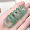 Anillo de Aventurina Natural Corte Recto Anillo Sencillo Anillo para Hombres y Mujeres Jade Natural Verde Joyería de Mano Suministro al por Mayor