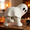 Producto nuevo transfronterizo Figura de Fantasma Decoración de escritorio de Halloween con forma de dedo medio, un pequeño fantasma divertido