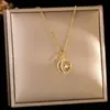 Colar Série Cento Inteligente Venda ao Vivo Feminino Microincrustado Totalmente Diamante Coração Pulsante Pingente Suspenseiro em Aço Titânio Joia de Corrente para Clavícula