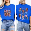 Camiseta Katseye de Grupo de Meninas Coreanas Mais Vendido da Amazon, Estampada dos Dois Lados, Manga Curta, Tamanho Europeu, Top de Modal 1216-1