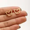Aretes de Acero Inoxidable Estilo Bosque de Primavera para Insectos, Mariposas y Abejas para Niñas, Piercing Sencillo y Fresco para Cartílago de la Oreja, En Stock