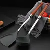 Espátula de Silicona de Acero Inoxidable 304 Personalizada Cuchara para Cocinar Espátula de Silicona Utensilios de Cocina Antiadherentes Espátula de Silicona Espátula para Cocinar