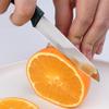 Cuchillo de fruta de seguridad para el hogar, cuchillo afilado de acero inoxidable, pelador 2 en 1 para estudiantes, cuchillo para melón y fruta para dormitorio.