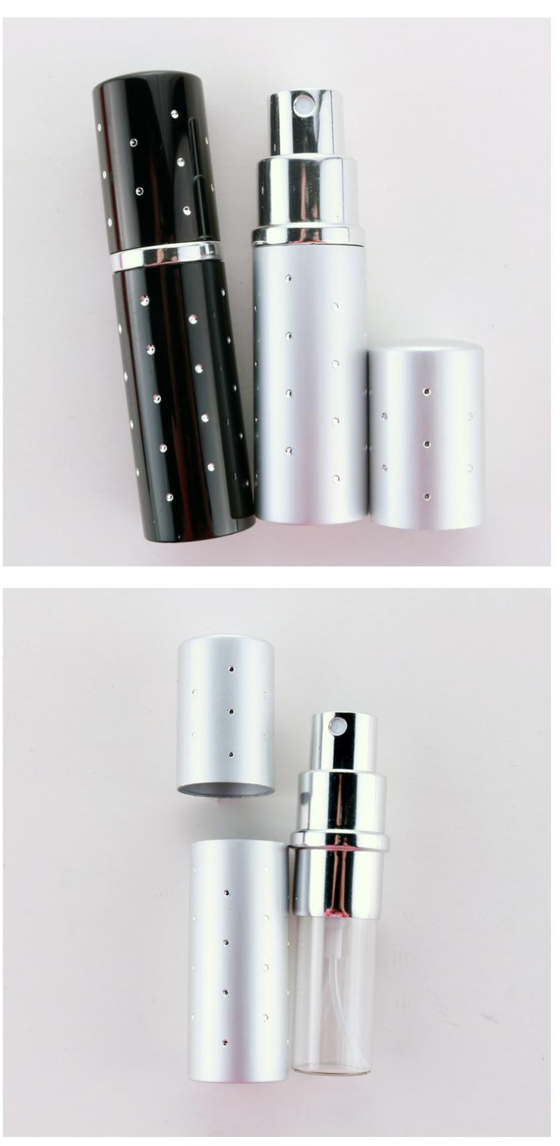 玻璃喷雾瓶10ml点钻电化铝外壳便携香水分装瓶-化妆水按压喷