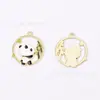 Acessórios de Joias Folha Verde Panda DIY Design Original Estilo Chinês Pulseira Pingente Chaveiro Corrente de Celular Pingente