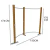 Perchero de pie de acero inoxidable plateado cepillado, Perchero de pared, Perchero para tienda de ropa de hombre y mujer, Colgador para tienda de ropa