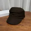 Sombrero de Equitación Plegado Estilo Japonés para Mujer, Estilo Delgado de Primavera y Verano, Sensación de Alta Gama, Adelgazante del Rostro, Moderno, Versátil, Sombrero de Pato Estilo Británico Retro