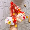 Chaveiro Gato da Sorte Desenho Animado Alívio de Estresse Brinquedo Squishy Pingente de Bolsa Pequeno Acessório Chaveiro Presente Pequeno de Ano Novo Venda por Atacado