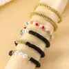 Conjunto de Pulseras de Arcilla Suave y Perlas de Estilo Bohemio Transfronterizo Nuevo Estilo Europeo y Americano Estilo Playa Pulsera Elástica de Perlas Redondas Joyería Hecha a Mano