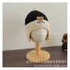 Gorro de lã com proteção para orelhas de urso, modelo 2024, tricotado em cores combinando, para meninos e meninas. Grosso e quentinho. Ideal para bebês e crianças.