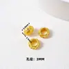Acessórios de cristal DIY para pulseiras, contas espaçadoras douradas com areia, materiais para joias banhados a ouro cobre e acessórios de cordão feitos à mão