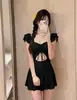 Dropshipping 2026 traje de baño tipo falda estilo coreano ins para mujer, conservador, cubre abdomen, adelgazante, aguas termales, vacaciones, trajes de baño al por mayor