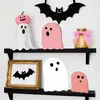 Bandeja de Madera con Adornos de Fantasma Lindo Transfronteriza Decoración para Fiestas Navideñas Regalos Adornos de Escritorio de Fantasma Lindo Rosados