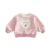 Sudadera Corazón Dulce para Niñas 2026 Nuevo Otoño Bebé Top de Encaje Rayado Falda-Pantalón Infantil zqy6285
