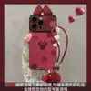 Lanyard de Muñeca con Lazo de Gato Adecuado para Apple 17 Estuche de Teléfono Móvil de Año Nuevo Iphone15Pm Silicona Cuero 16 Mujeres
