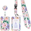Cordón para Tarjeta de Documento UV con Hebilla de Tirar Retráctil Popular Estampada, Insignia Fácil de Colocar, Portatarjetas Transfronterizo con Varias Hebillas de Tirar Fáciles
