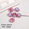 Corazón Slash Lindo Colorido Cuentas Pintadas a Mano Joyería Hecha a Mano DIY Collar Hecho a Mano Pulsera de Cuentas Cadena para Teléfono Móvil Cuentas Sueltas