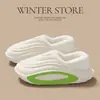 Chinelos de Algodão Impermeáveis para Homens, Sapatos de Algodão Femininos Quentes para Inverno em Casa, Antiderrapantes, com Solado Grosso, Forrados com Lã, Uso Externo Masculino