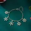 Ornamentos de Natal Europeus e Americanos Transfronteiriços com Diamantes, Árvore de Natal da Moda, Flocos de Neve, Sino de Alce, Pingentes, Conjuntos de Pulseiras e Colares
