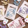 Pinza para el pelo con lazo de tela estilo coreano en colores dulces para niños, pinza versátil para el flequillo de niña, goma para el pelo, accesorio para el pelo