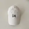 Boné de Beisebol Bordado 3D Fosco Cor Doce Pai e Filho Chapéu Bico de Pato Fashion Versátil Emagrecimento Facial Chapéu de Sol para Viagem