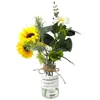 Florero de Vid Sunflower Helado Modelo Nuevo Transfronterizo Decoración del Hogar Flor Artificial Planta en Maceta Flor Artificial Adorno Pequeño de Escritorio