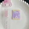 Seis lanches infantis Sanrio desenho animado fofo presilha de cabelo de acrílico patch corda de cabelo fofa joia DIY