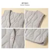 H127 Colete de Lã Quente para Mulheres, Peça de Roupa Externa Fashion Solta com Decote V, Colete Interno para Outono e Inverno, Roupa Feminina