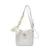 Bolsa Casual Vintage Nueva de Verano, Bolso Cubo Texturizado, Bolso Cruzado Estilo Coreano, Bolso de Hombro de Bloques de Color de Moda