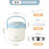 Cubo de Arroz de Gran Capacidad de Acero Inoxidable 304 Transfronterizo para Estudiantes y Trabajadores de Oficina Olla Aislada al Vacío con Compartimento para Cubiertos Lonchera