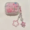 Adecuado para Cubierta de Auriculares Oppo Enco Clip Dibujos Animados Flor DIY Carcasa Transparente Pulsera Bluetooth Free4/Air4I