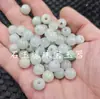 Material Jade Bashan Contas Redondas Contas de Jade Grãos Contas Brancas com Furo Grande Acessórios para Pulseira Colar diy Contas
