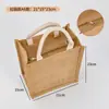 Bolsa de Linho Atacado Sacola de Juta DIY Bolsa de Mão de Linho Ecológica Bolsa de Linho Padrão de Logo Imprimível