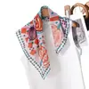 Pañuelo Cuadrado de Algodón Estilo Pintura al Óleo con Estampado de Arte Vintage, Pañuelo de Seda Decorativo Suave y Versátil, Nuevo Pañuelo de Cuello de Moda para Mujer
